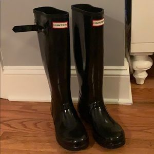hunter y’all glossy rain boots